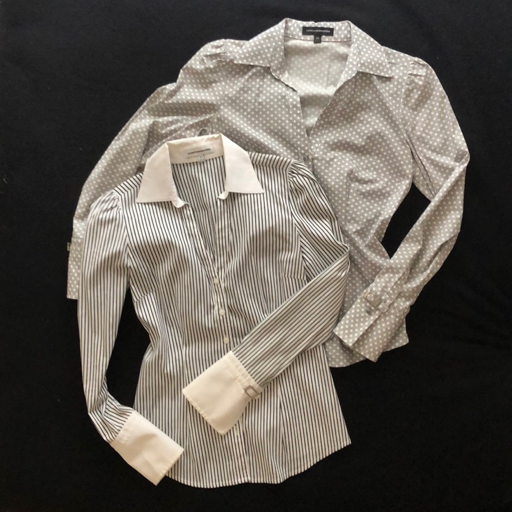 Express Striped/Circle Dress Shirts